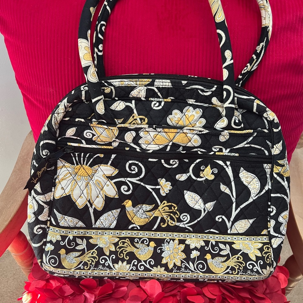 Vera Bradley Floral Black and Gold Women's Bag